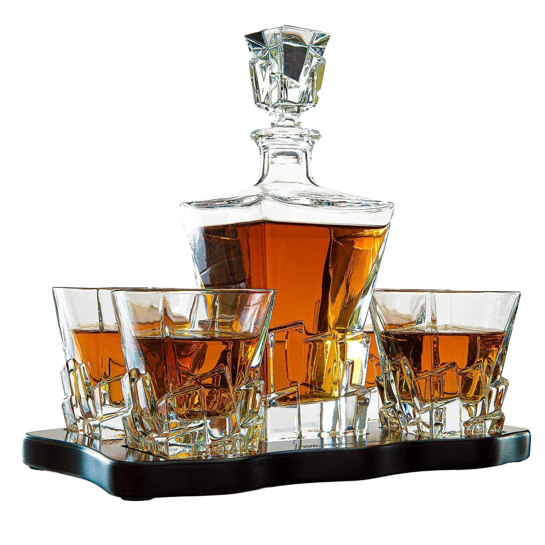 Wine And Whiskey Iceberg Decanter Premium Barware Gift Elegant Drinkware Collection