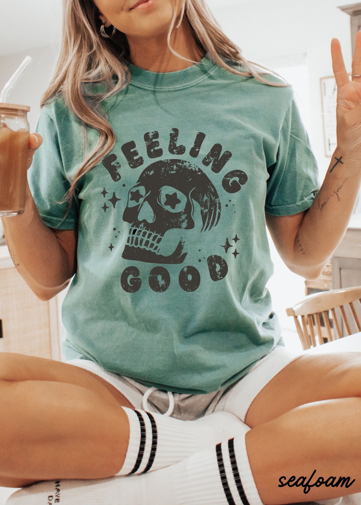 Feeling Good Skull Tee *8 Colors (S-3X)
