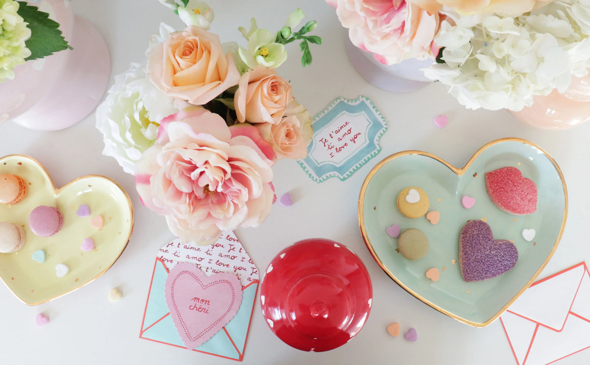 "Love is in the Air" Ginger Jars in Red