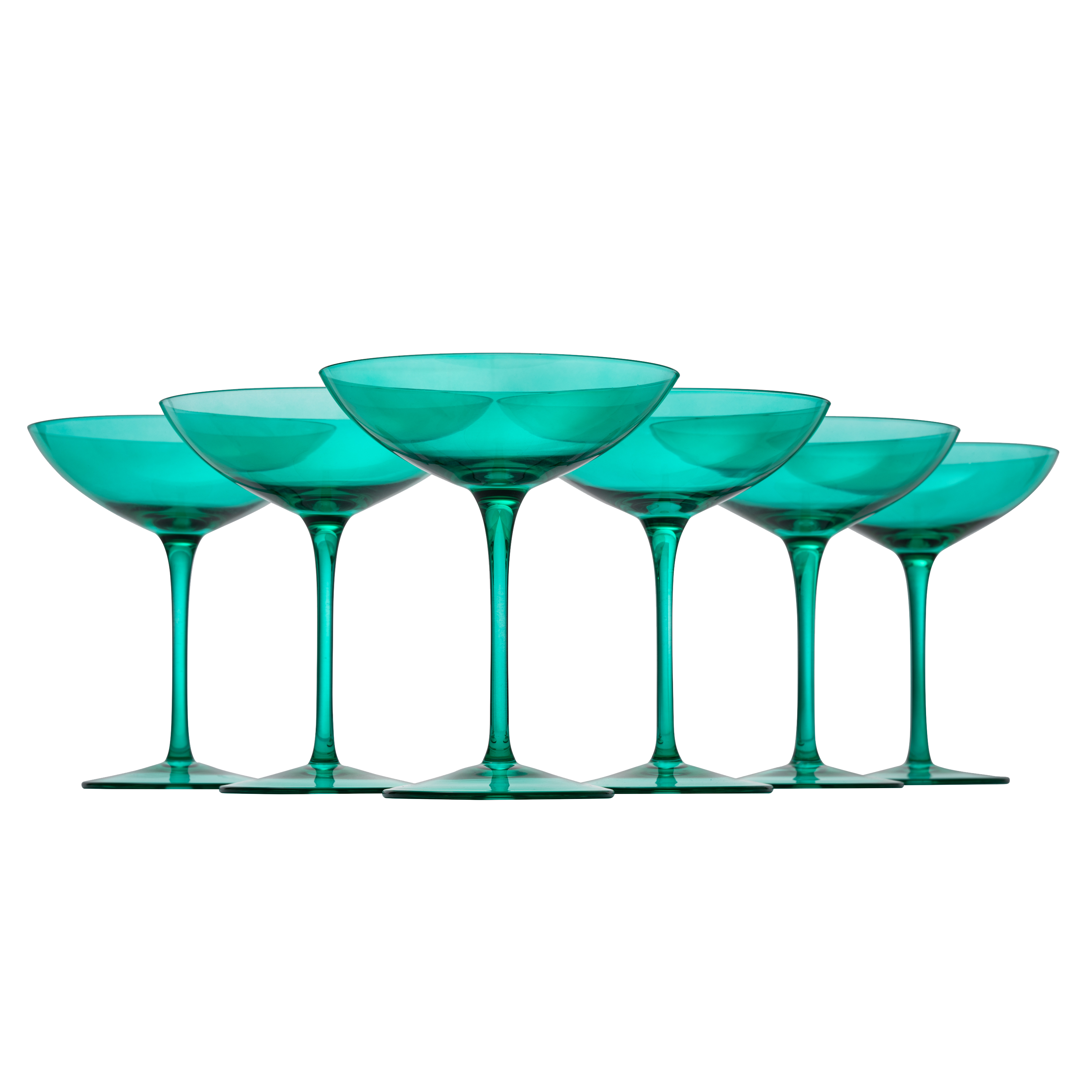 Colored Vintage Glass Coupes 12OZ By Colorful Cocktail Martini Champagne Glasses Pro