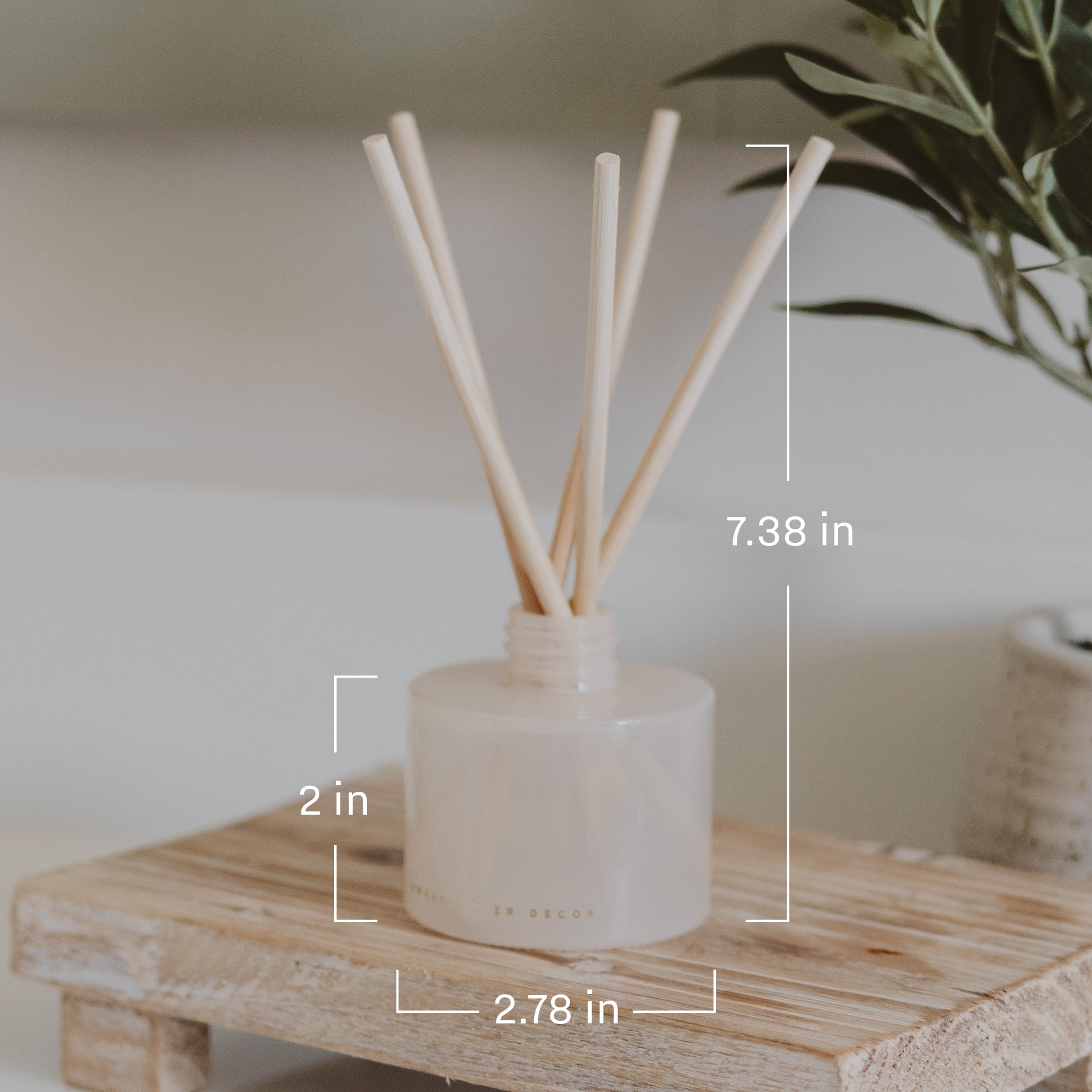 Salt and Sea White Translucent Tinted Glass Jar Reed Diffuser