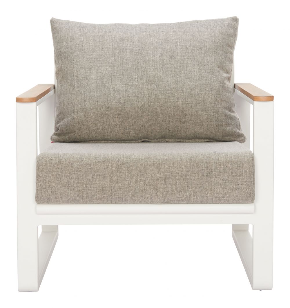 Welt Olefin Fabric Outdoor Armchair