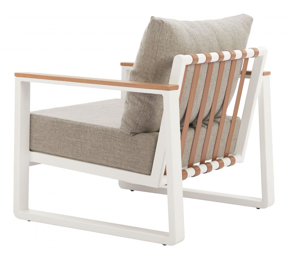 Welt Olefin Fabric Outdoor Armchair