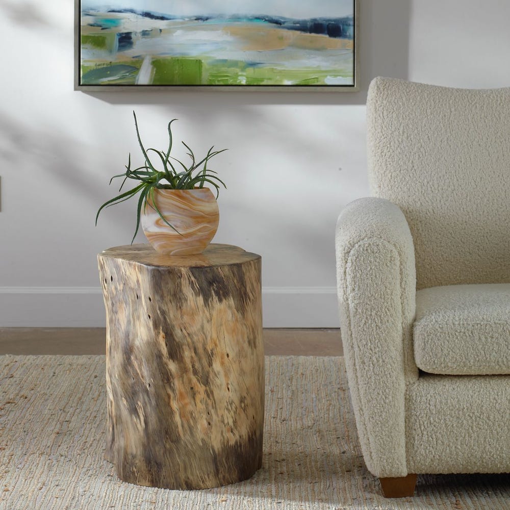 The Timberline Tamarind Wood Accent Stool