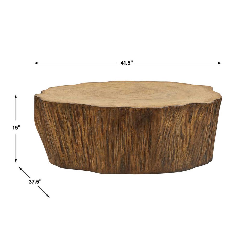 The Timber Cast Wood Coffee Table