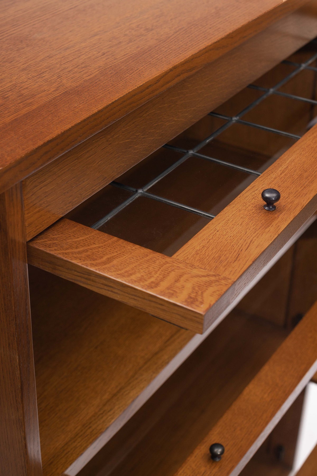 Mission Craftsman Style Oak Barrister Bookcase - 3 Stack
