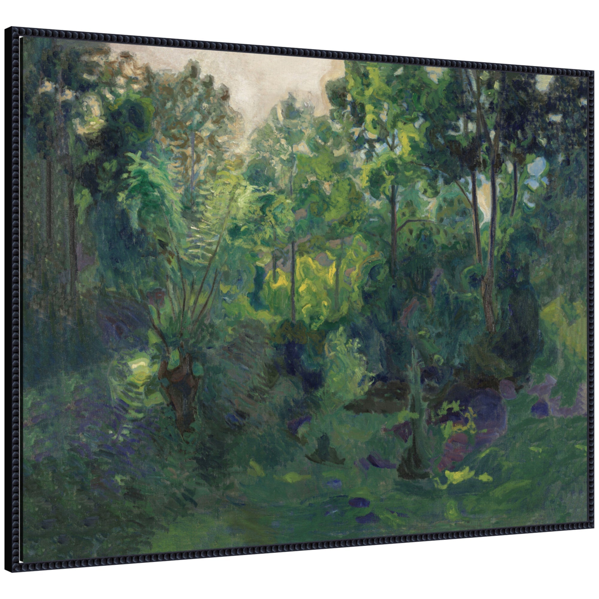Wooded Landscape 1900 Thorvald Erichsen by Nostalgia Prints Framed Canvas Wall Art Print