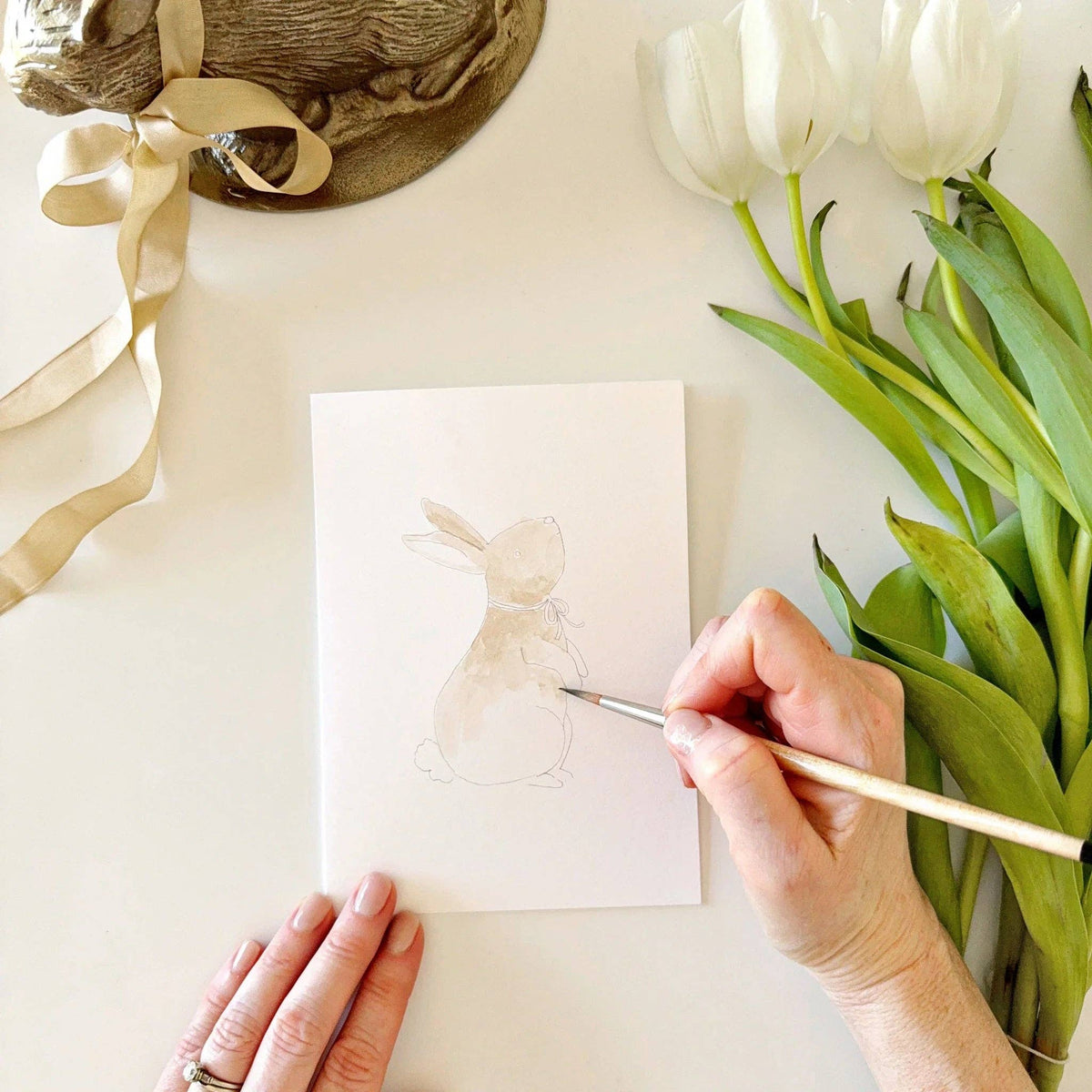 Easter paintable watercolor notecard set