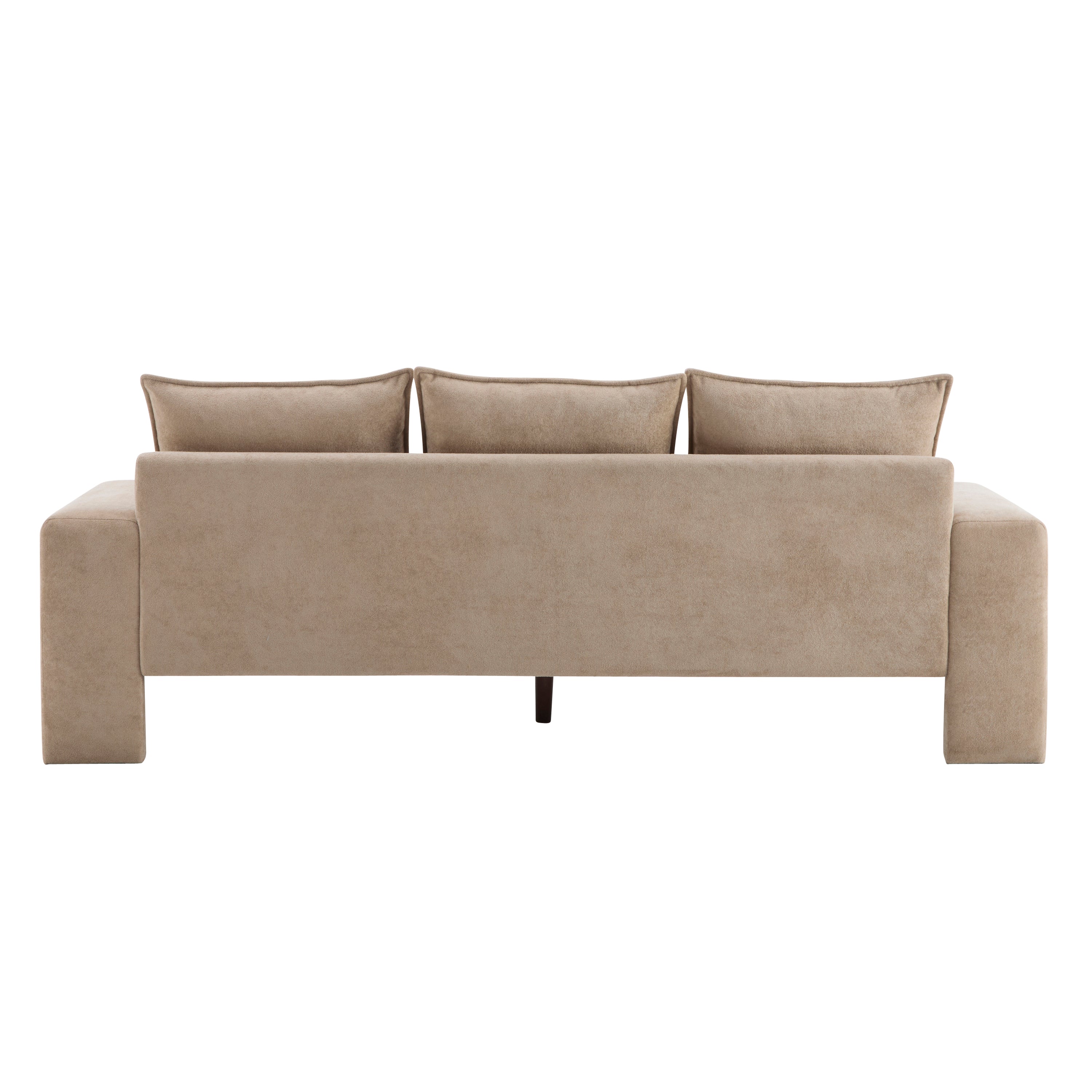 Algora 84.5 in. 3 Seater Modern Upholstered Velvet Sofa, Nomad