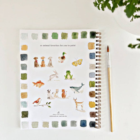 Animals Watercolor Workbook