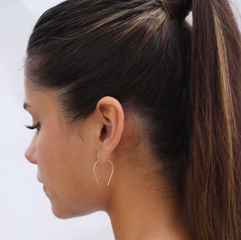 Horseshoe Slide Earrings in 14k Gold Fill or Sterling Silver