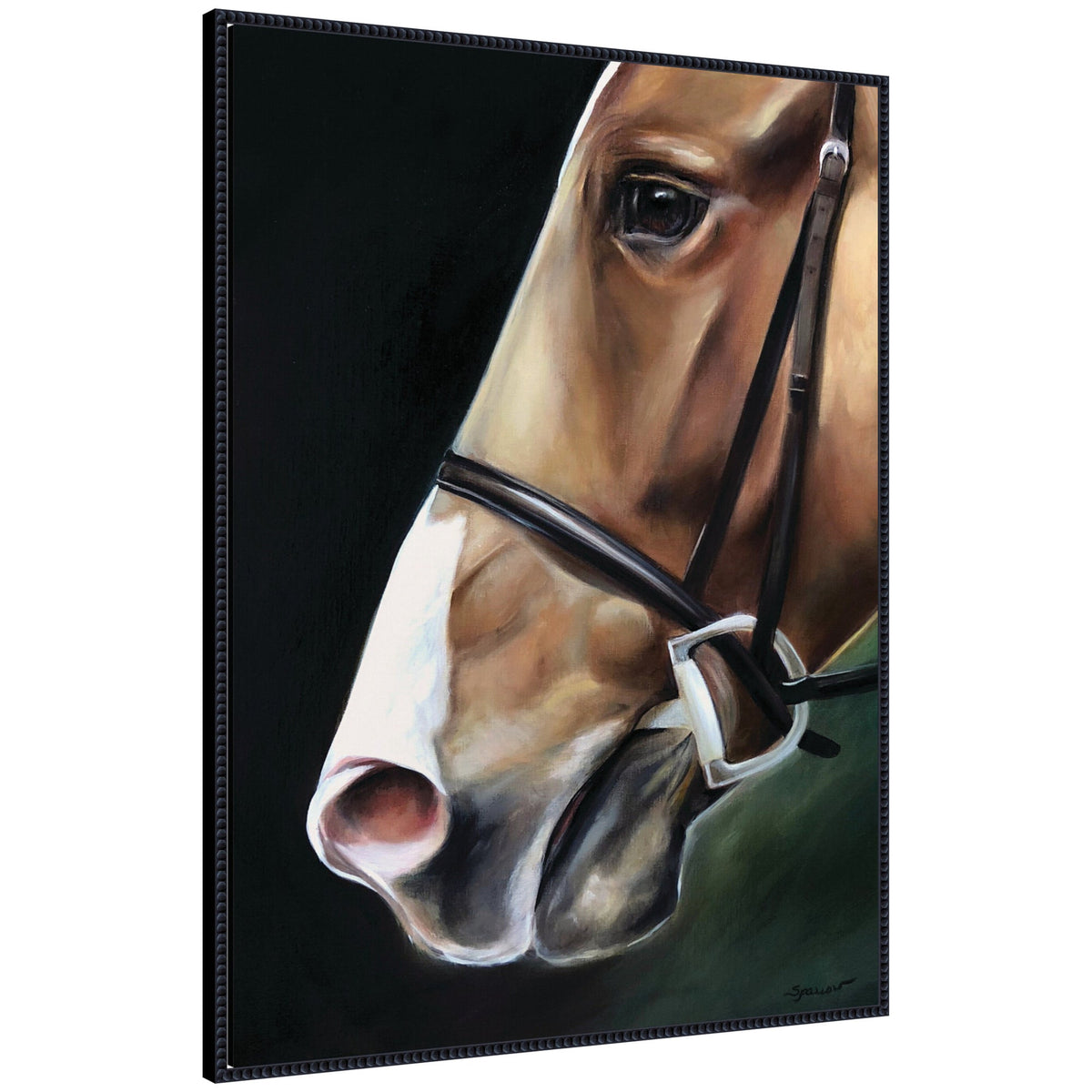 Chestnut Horse by Mary Sparrow Framed Canvas Wall Art Print