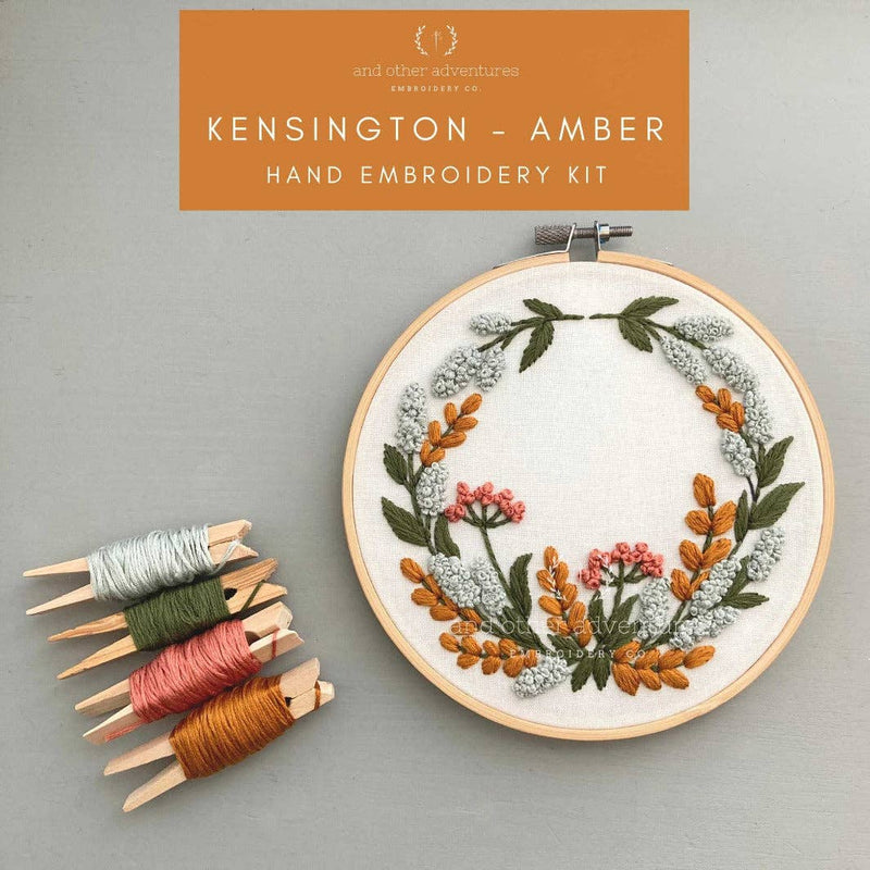 Hand Embroidery Kit - Kensington in Amber