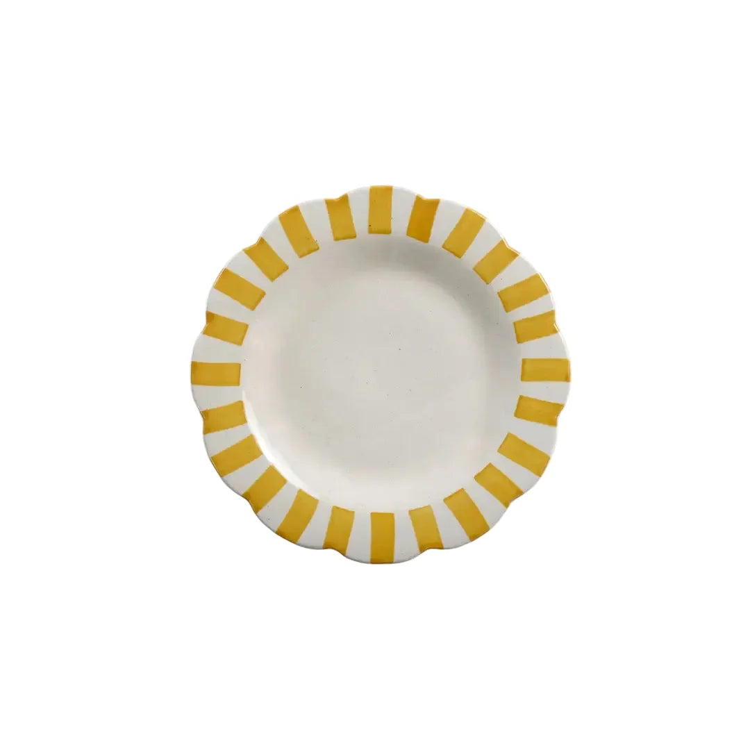 Yellow Stripe Dinner Plate | 10 in (Set of 2)