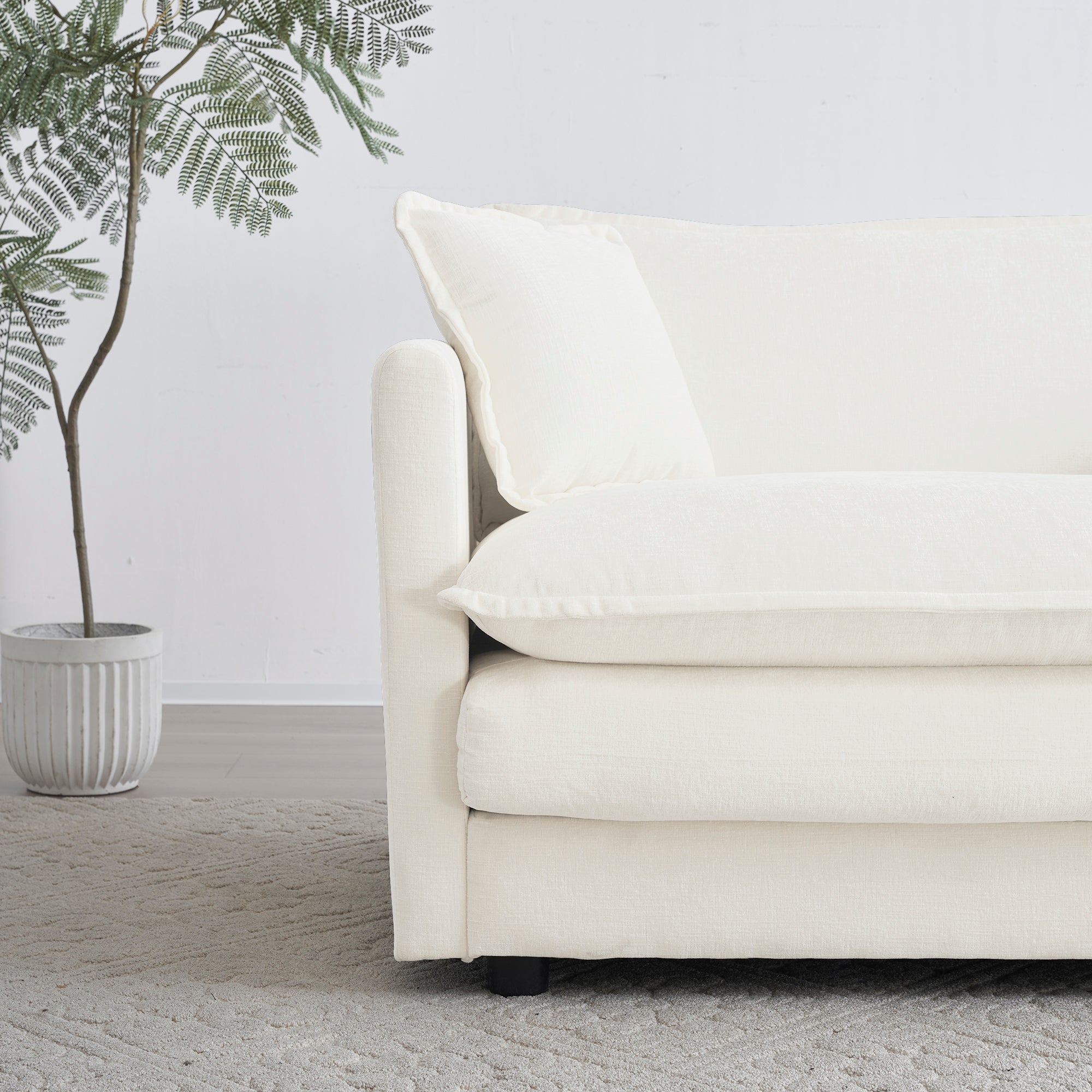 Comfy Deep Single Seat Sofa Upholstered Reading Armchair
