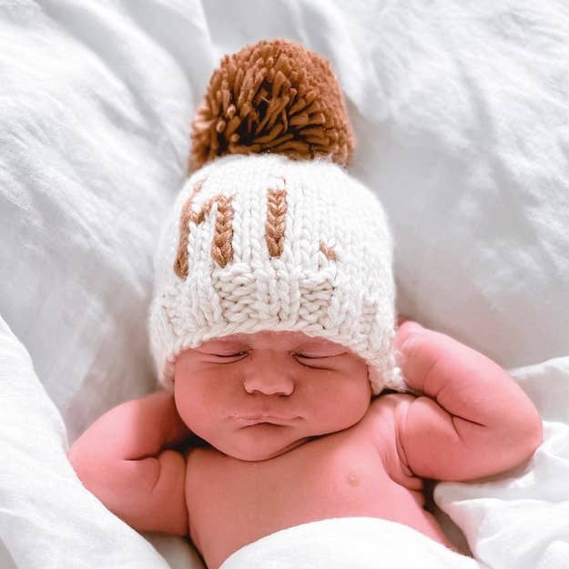 Hi. Pecan Hand Knit Beanie Hat Baby & Kids