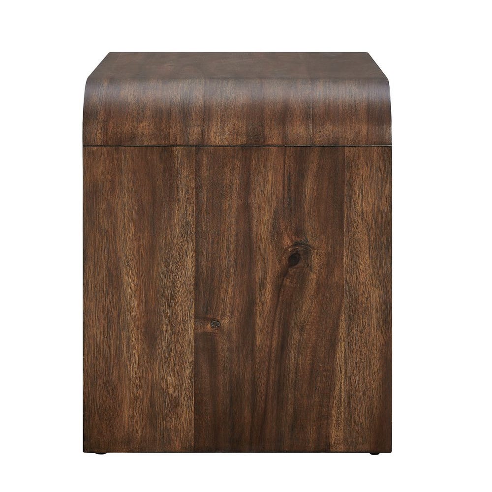 Hargrove Curved Walnut Accent Side Table