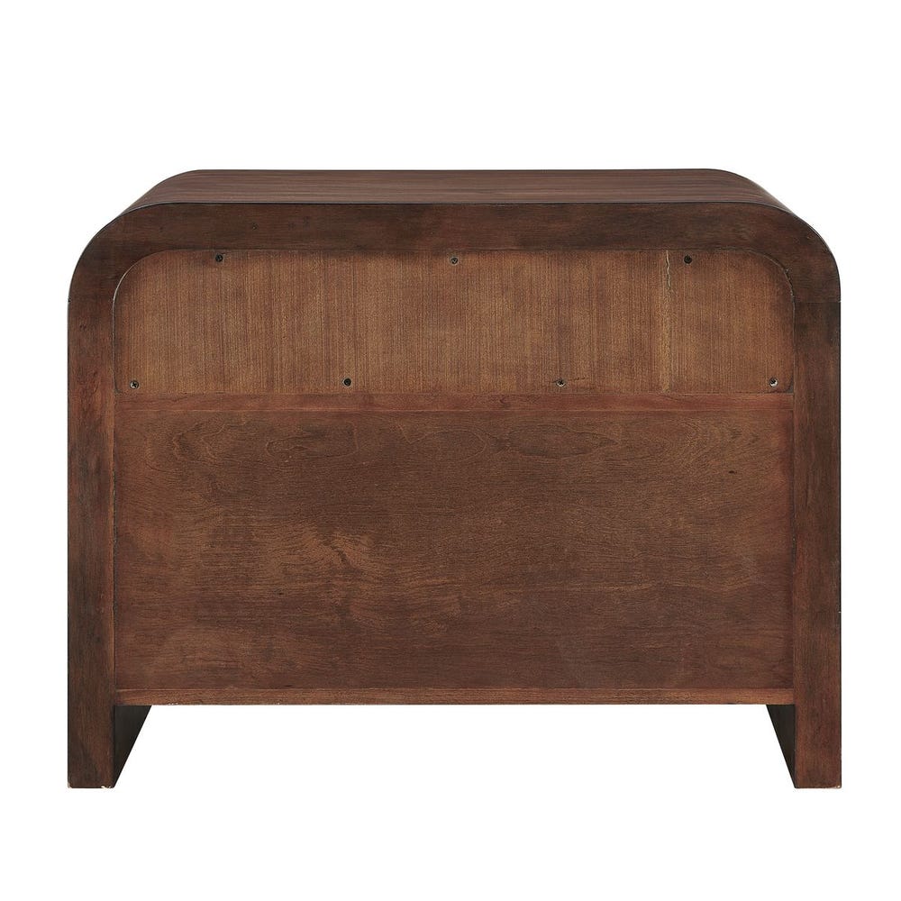 Hargrove Curved Walnut Accent Side Table