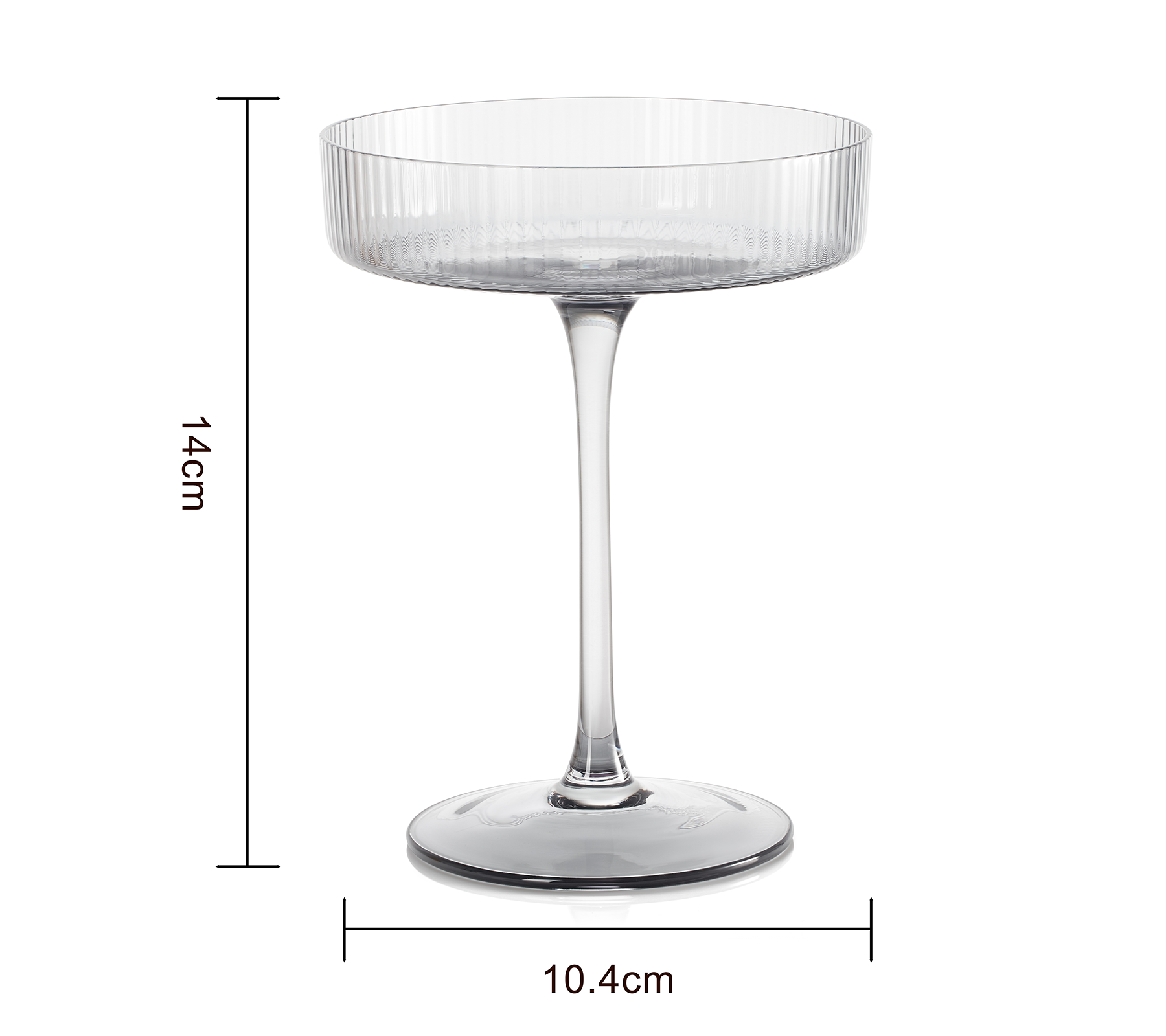 Ribbed Coupe Cocktail Glasses 8 Oz Set Of 2 Classic Manhattan Glasses For Cocktails Libbey Champagne