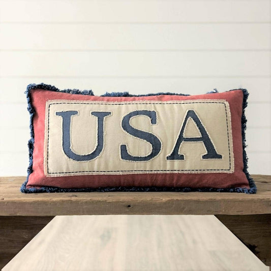 Stonewashed USA- Lumbar Pillow