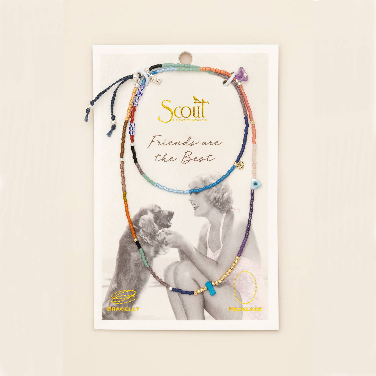 Mixed Media Wrap Bracelet/Necklace - Protection/Amethyst/Gol