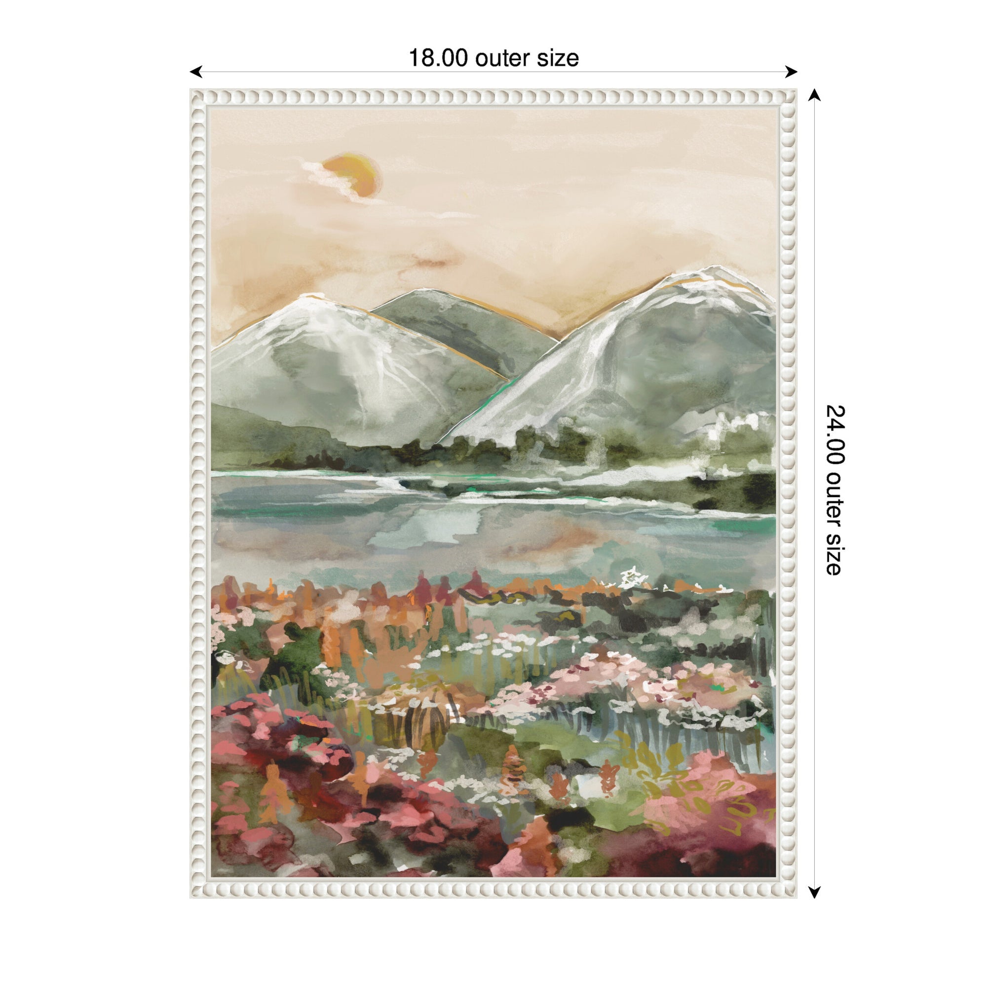 Sylvie Neutral Landscape 03 Framed Canvas by Annie Quigley