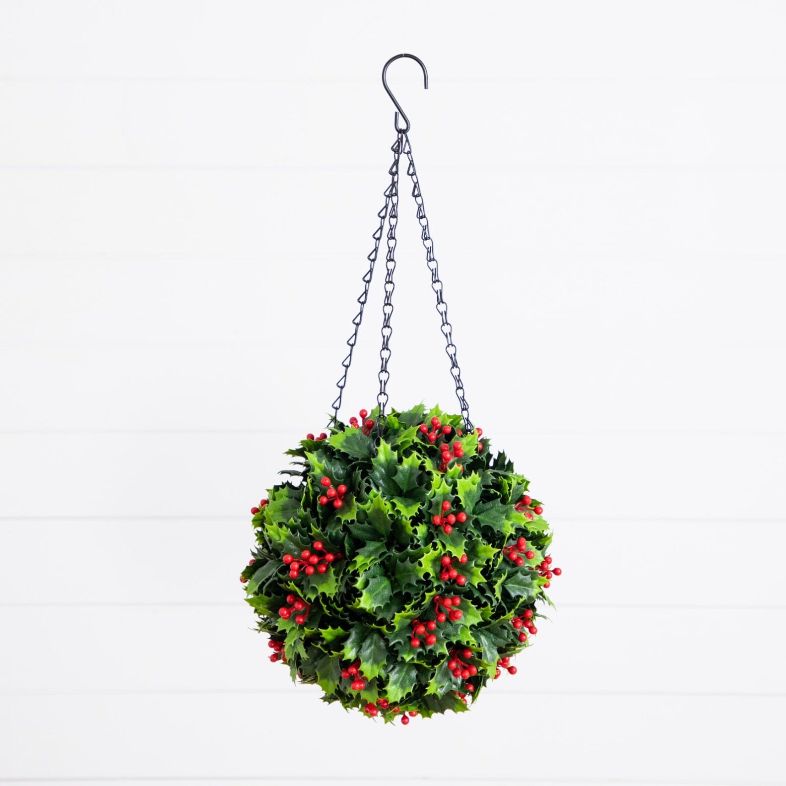 21” UV Resistant Artificial Holly Berry Christmas Hanging Ball (Indoor/Outdoor)