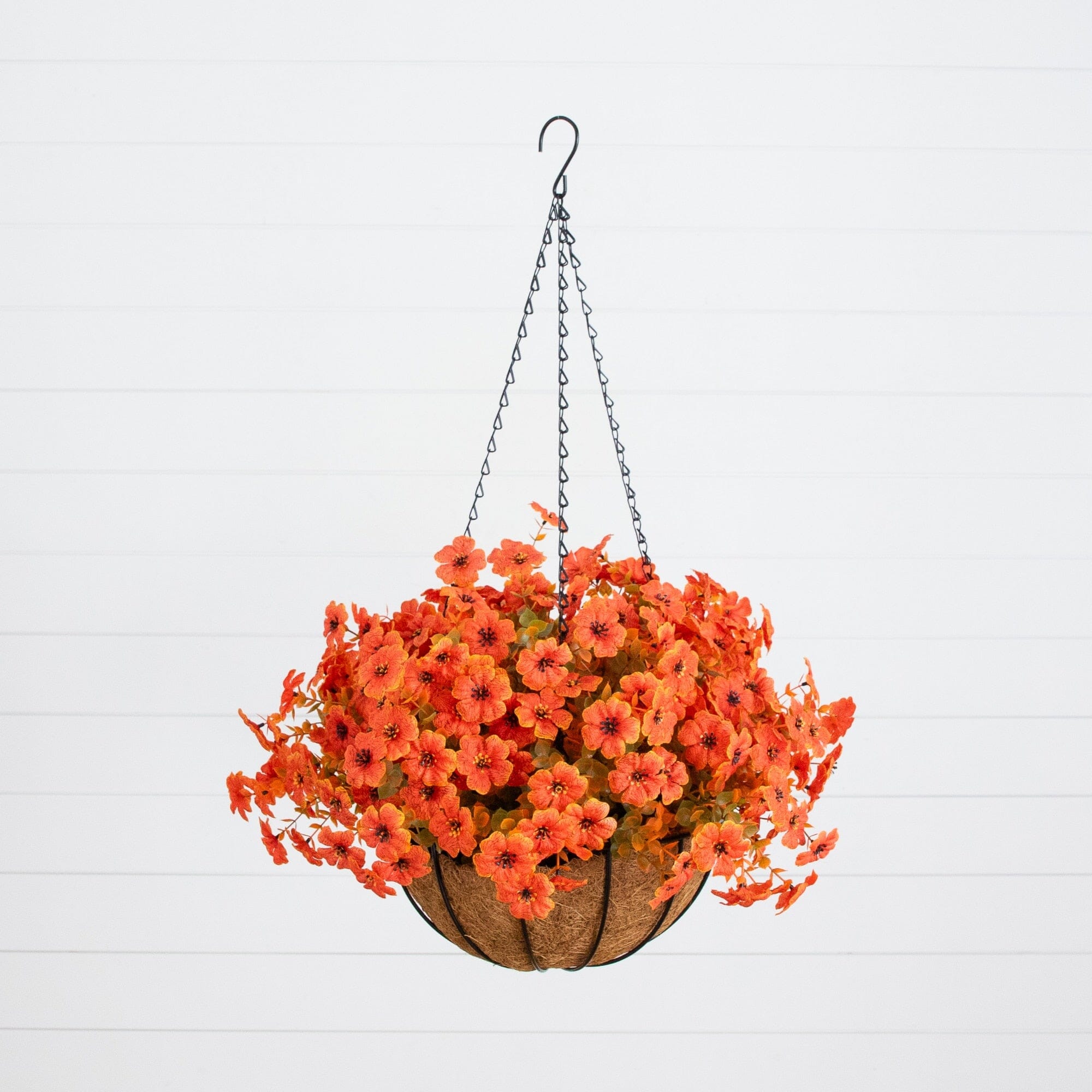 26" UV Resistant Autumn Artificial Daisy Fall Plant and Hanging Basket DIY Kit (Indoor/Outdoor)