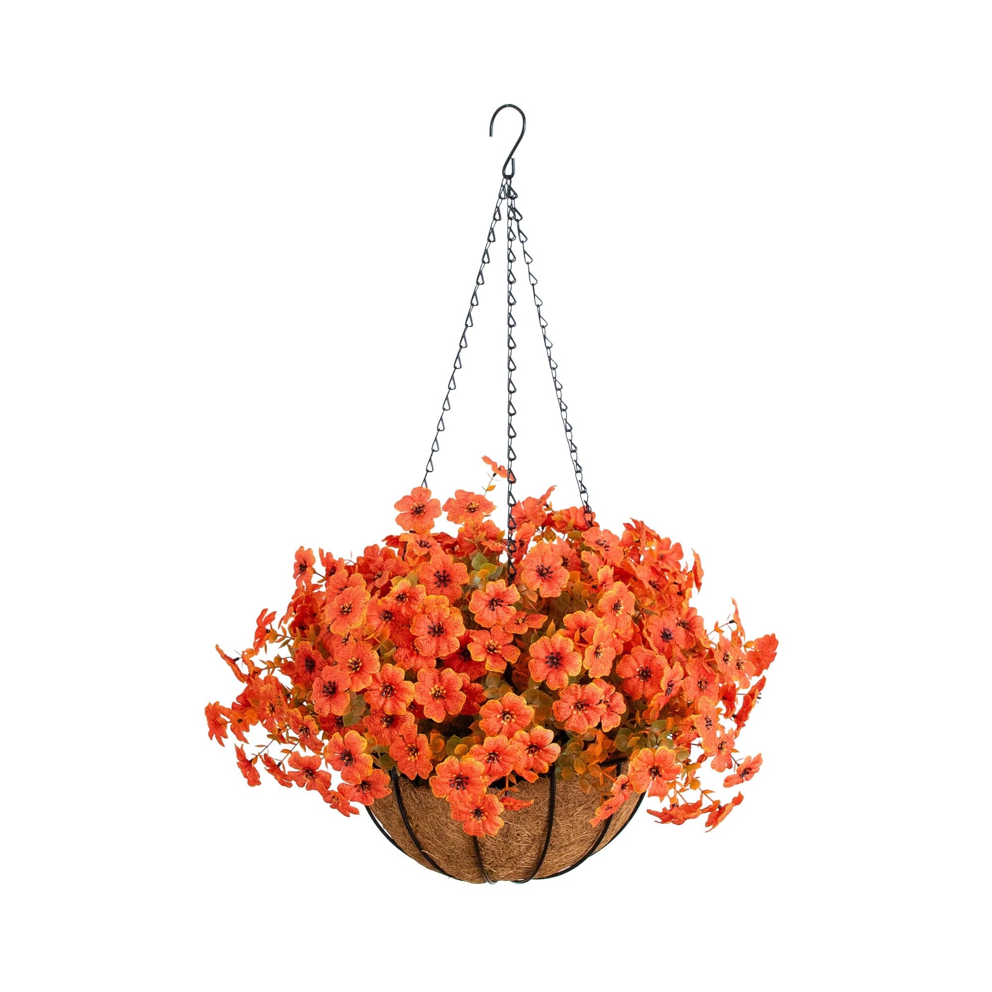 26" UV Resistant Autumn Artificial Daisy Fall Plant and Hanging Basket DIY Kit (Indoor/Outdoor)