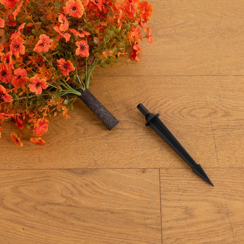 26" UV Resistant Autumn Artificial Fall Daisy Bush with Integrated Ground Stake (Indoor/Outdoor) - Set of 2