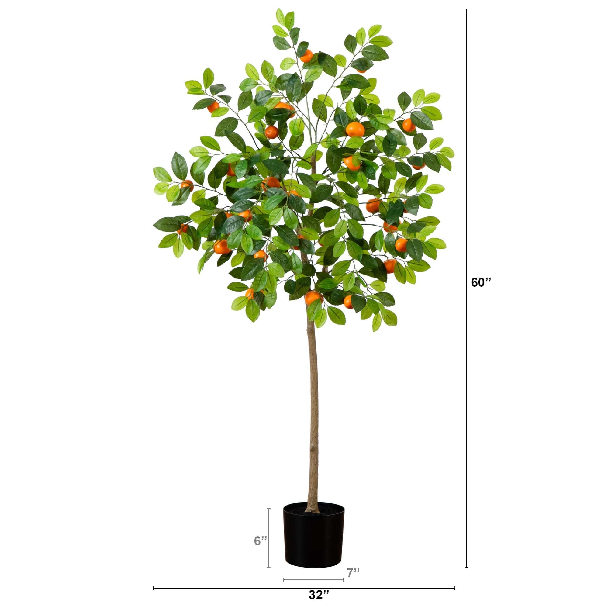 5’ Artificial Tangerine Tree