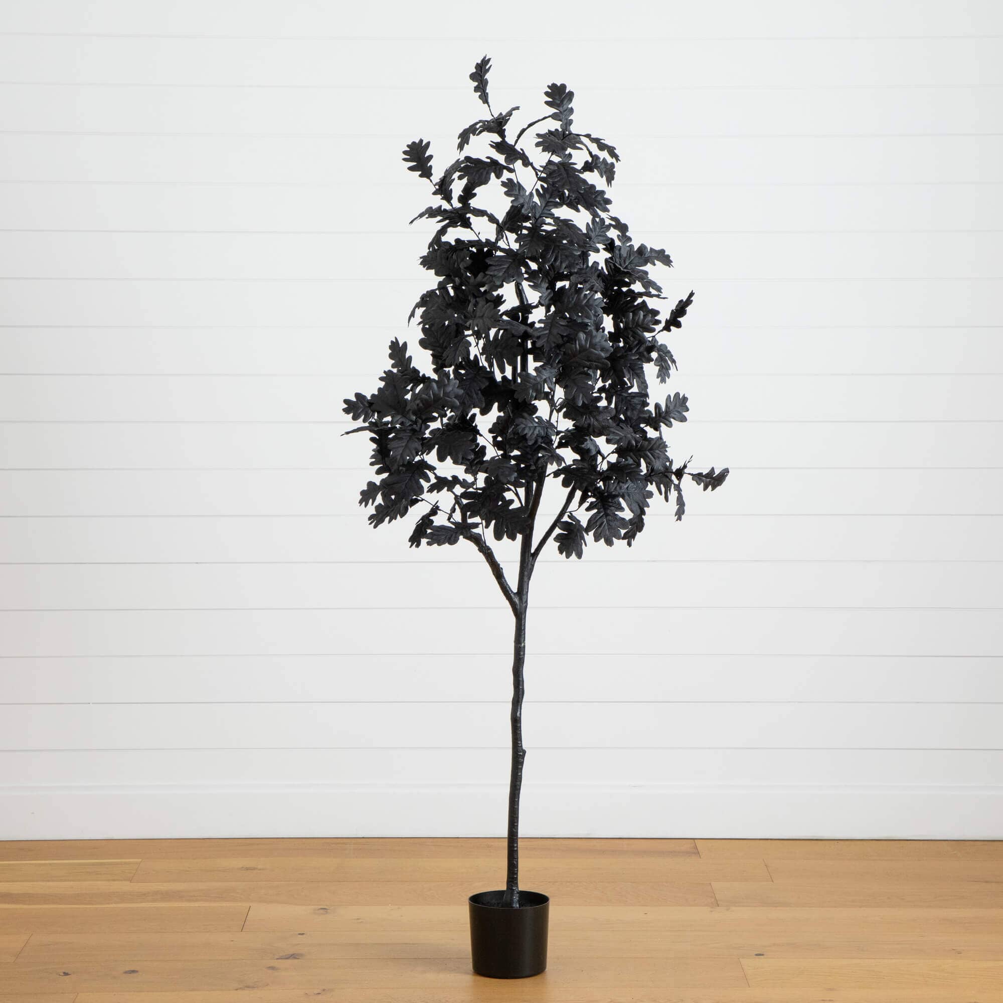 6' Artificial Halloween Black Oak Tree