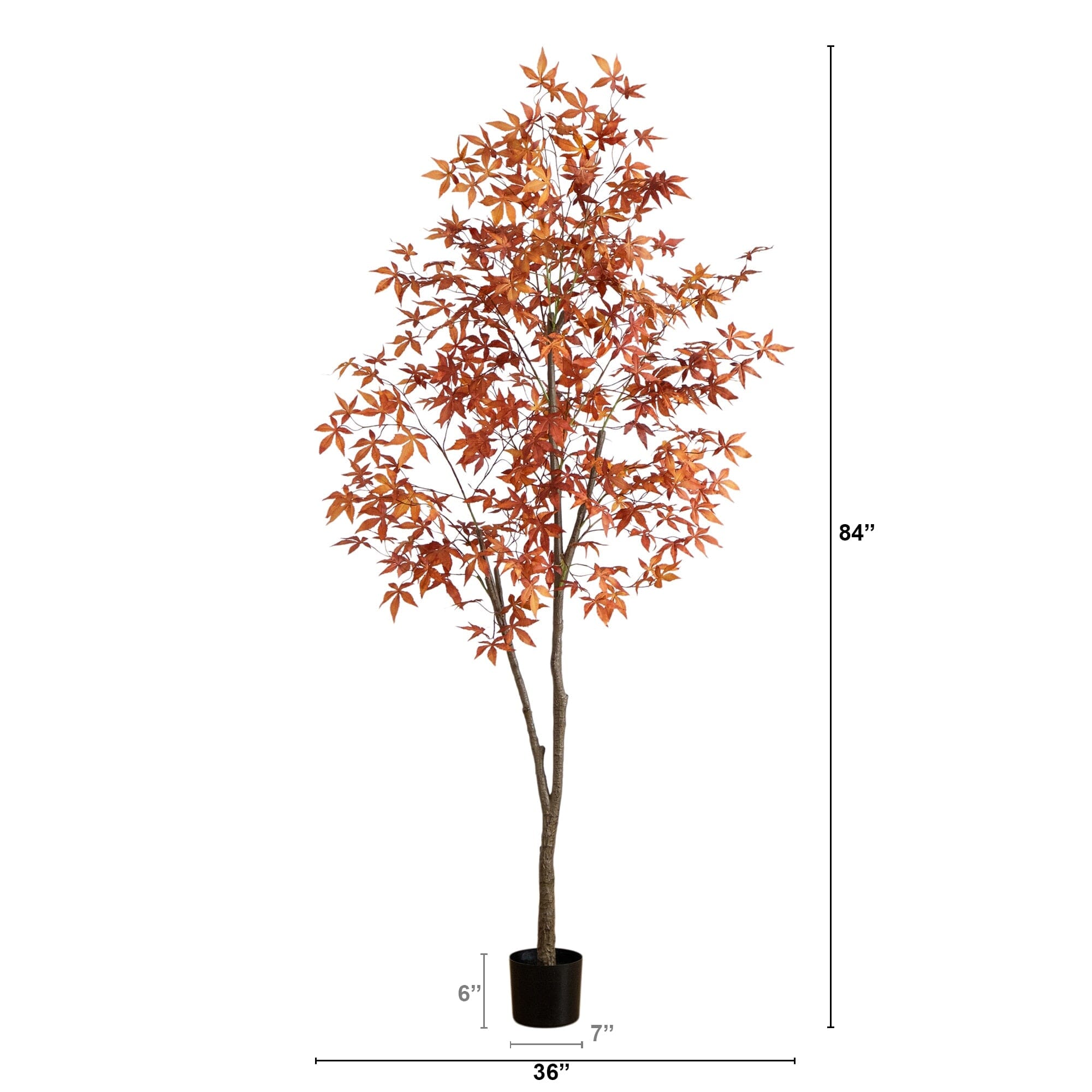 7' Autumn Japanese Maple Artificial Fall Tree