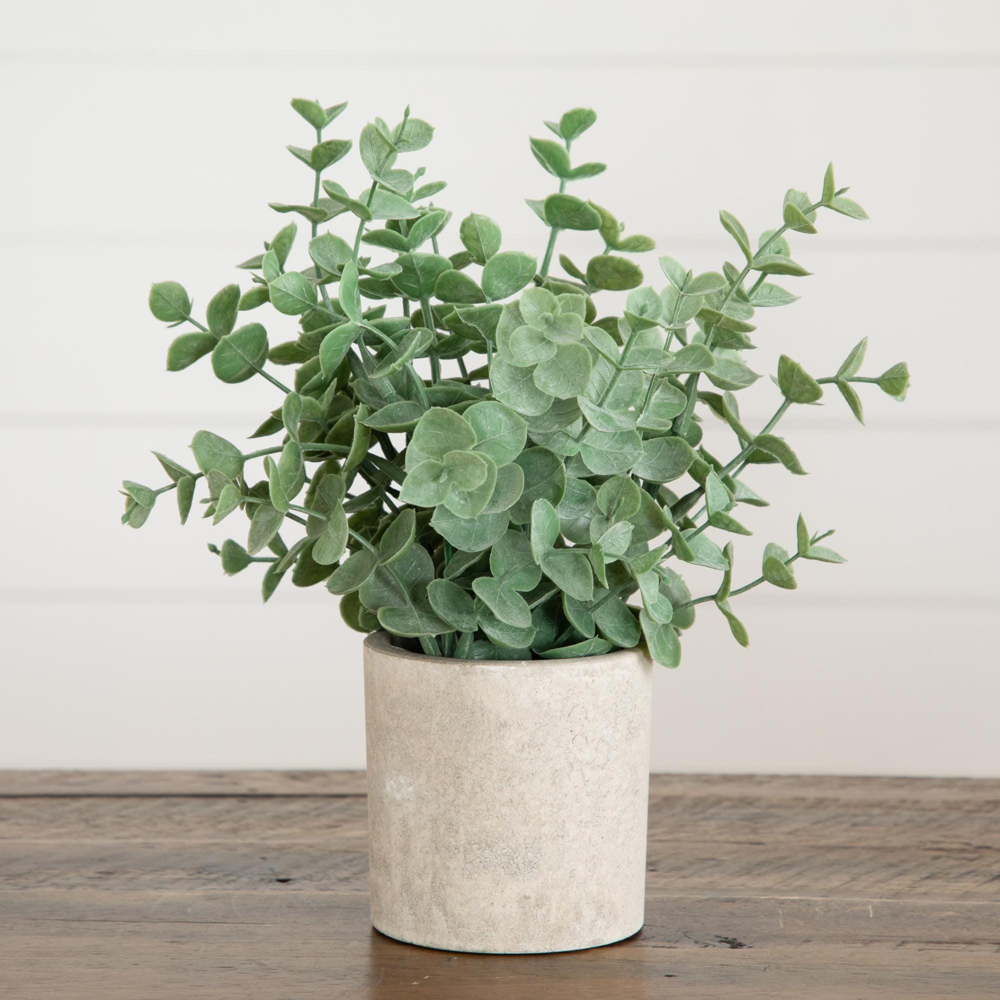 8" Artificial Mixed Eucalyptus Plant in Decorative Planter - Set of 3