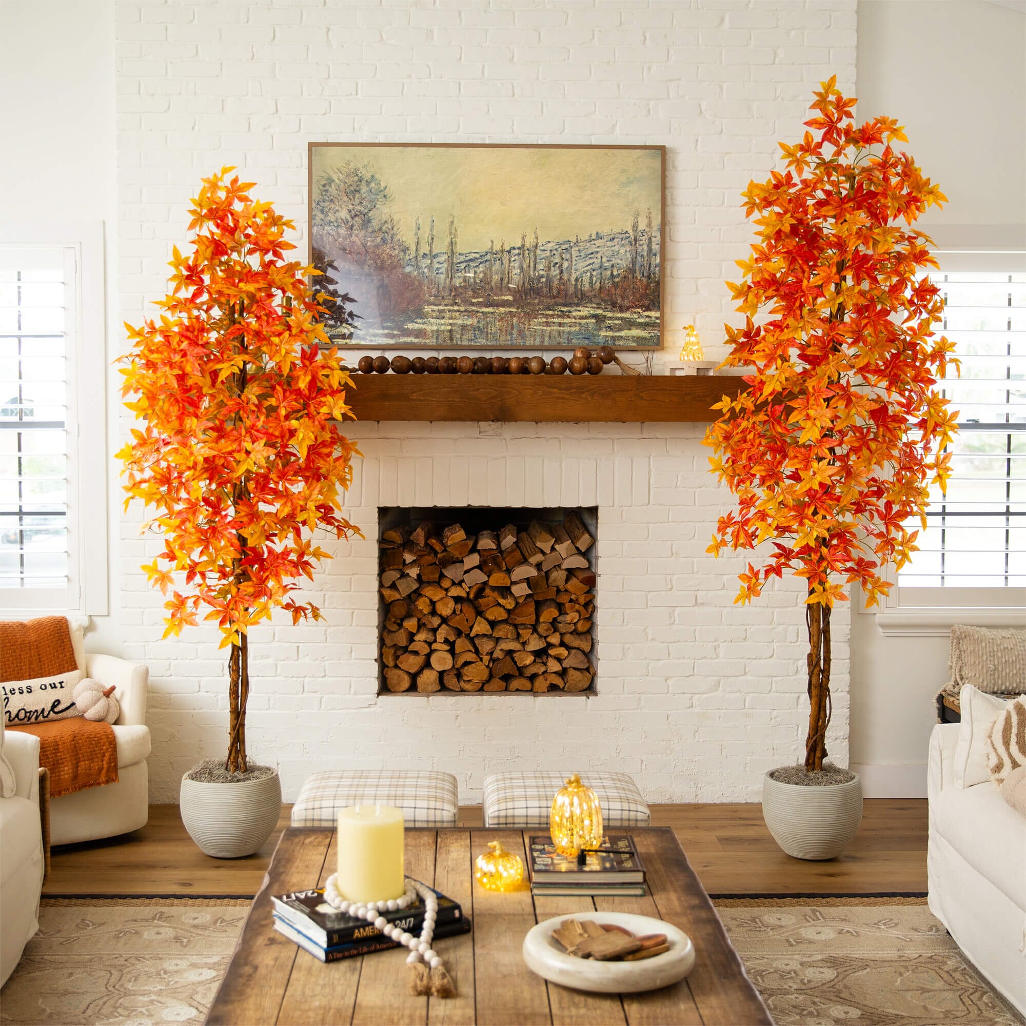 9' Autumn Deluxe Maple Artificial Fall Tree