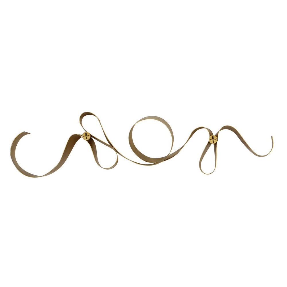 Aureline Golden Calligraphy Metal Wall Sculpture