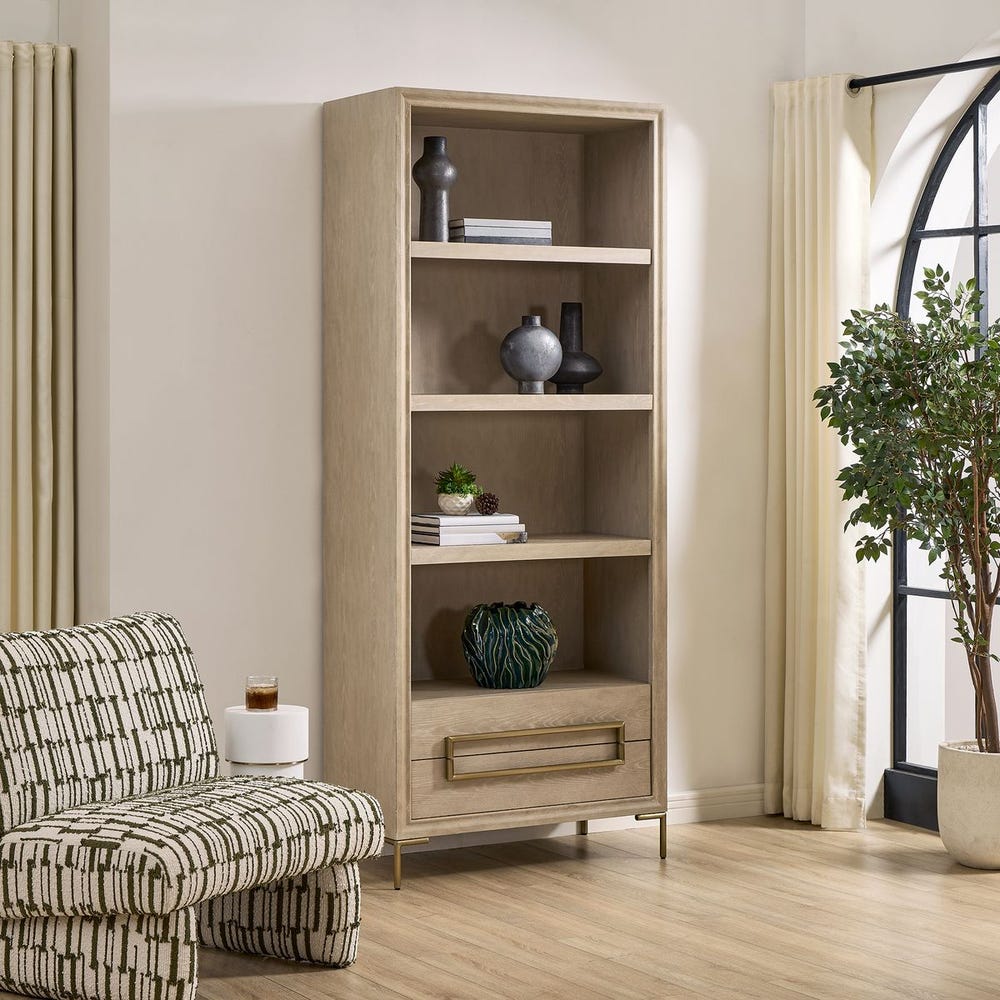 Aveline Cerused Oak Étagère