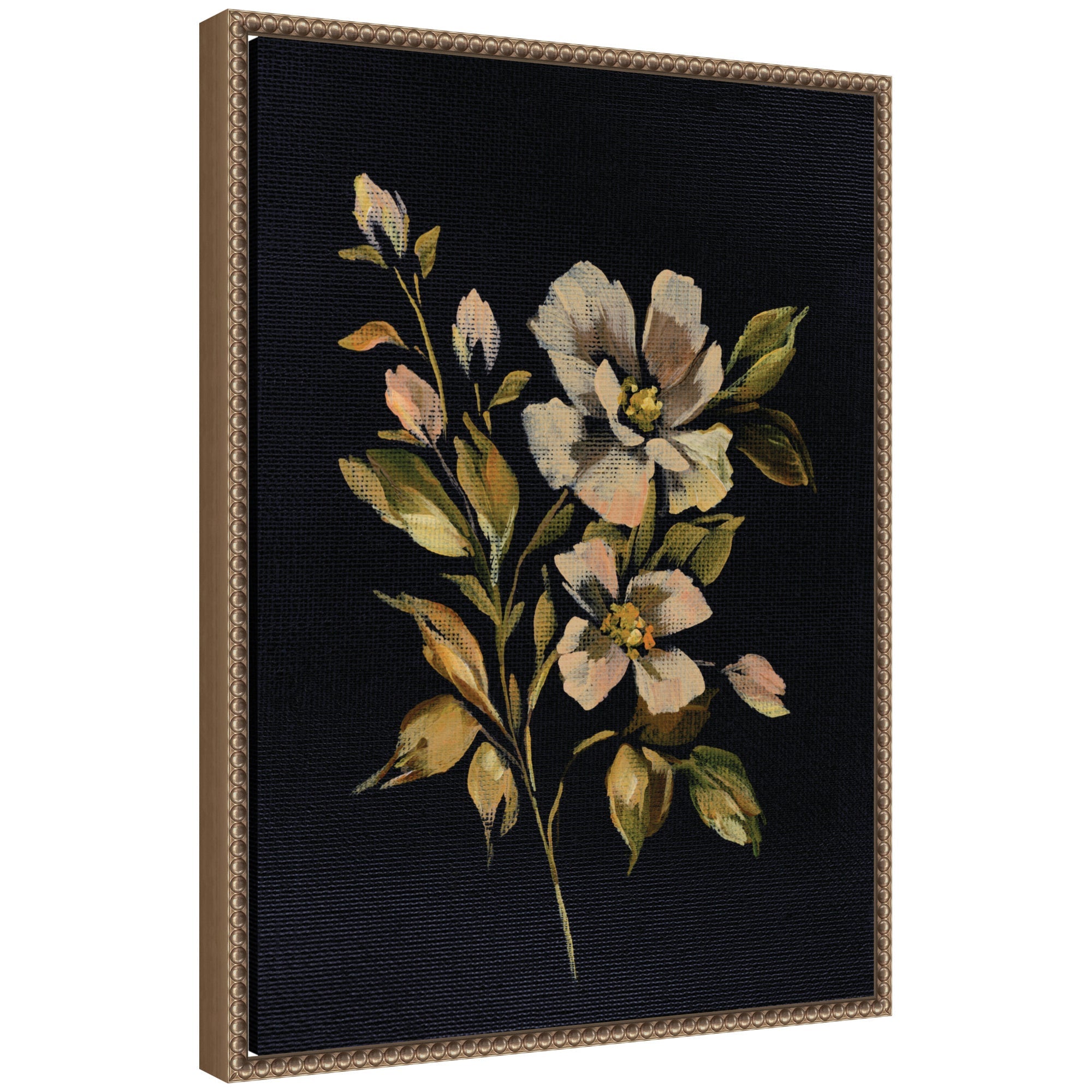 Sylvie Moody Floral 7 Framed Canvas by Annie Quigley