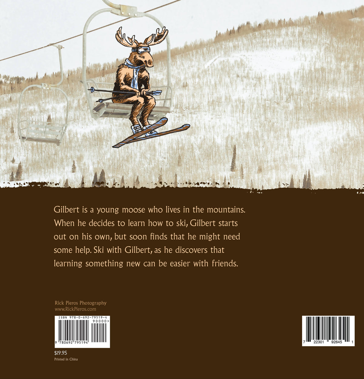 Gilbert the Moose Learns How To Ski - children's book