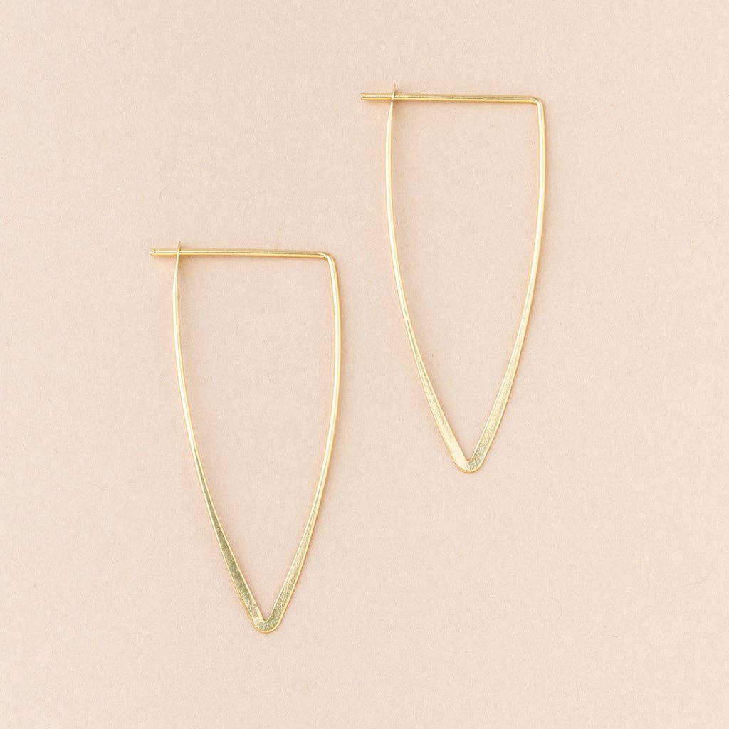 Refined Earring  - Galaxy Triangle/Gold Vermeil