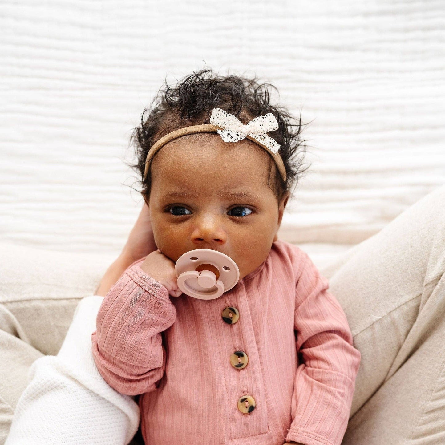 Lace Bow - Mini Cream Lace