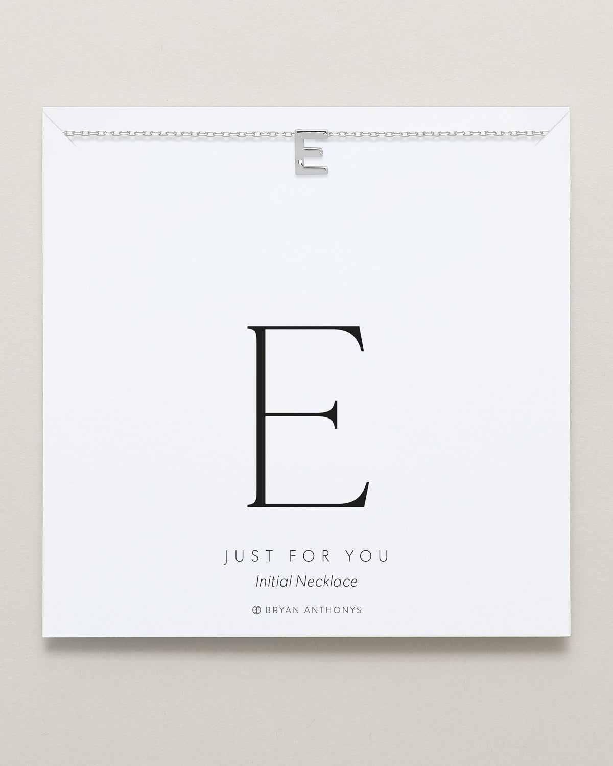 Just For You Initial Necklace — E