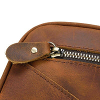 Genuine Leather Travel Toiletry Bag