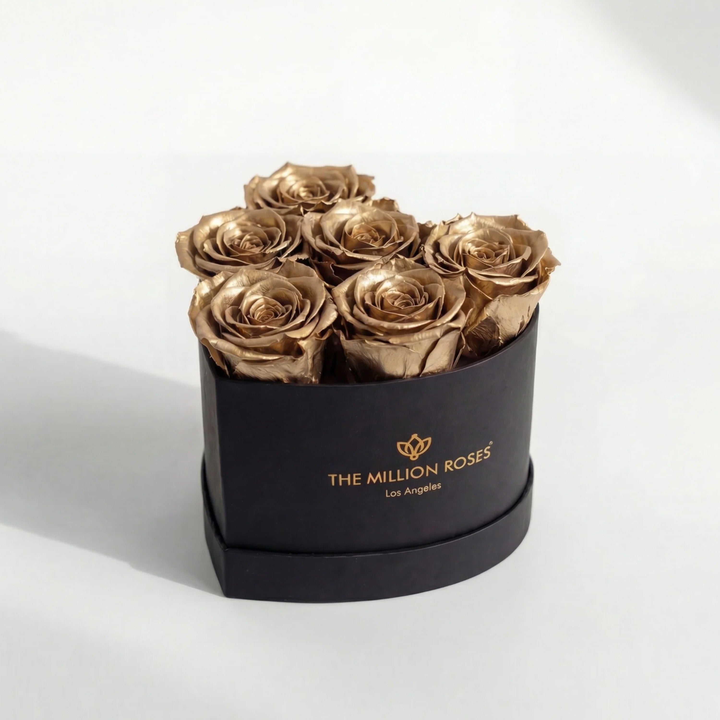 Baby Heart Black Box | Gold Roses