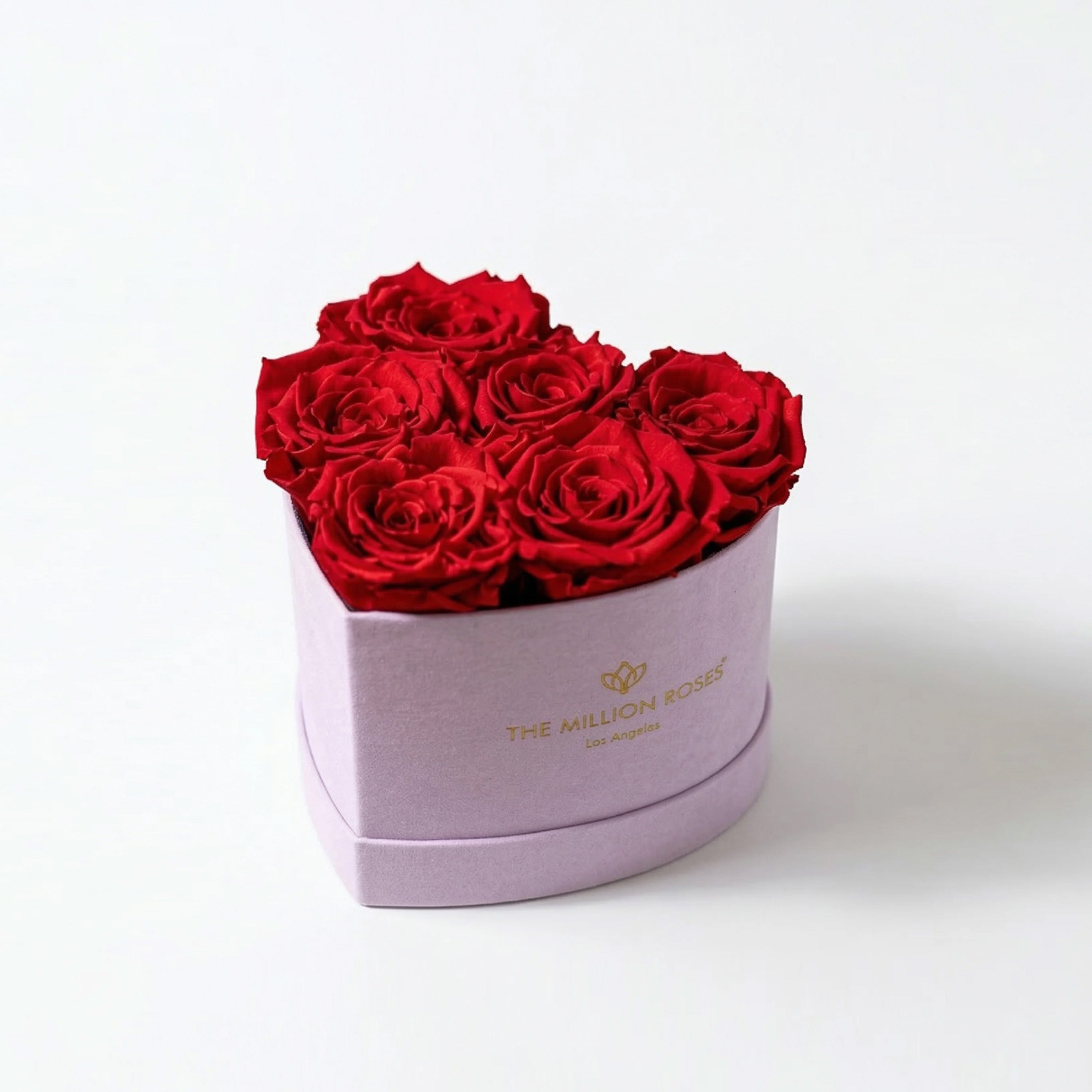 Baby Heart Light Pink Box | Red Roses