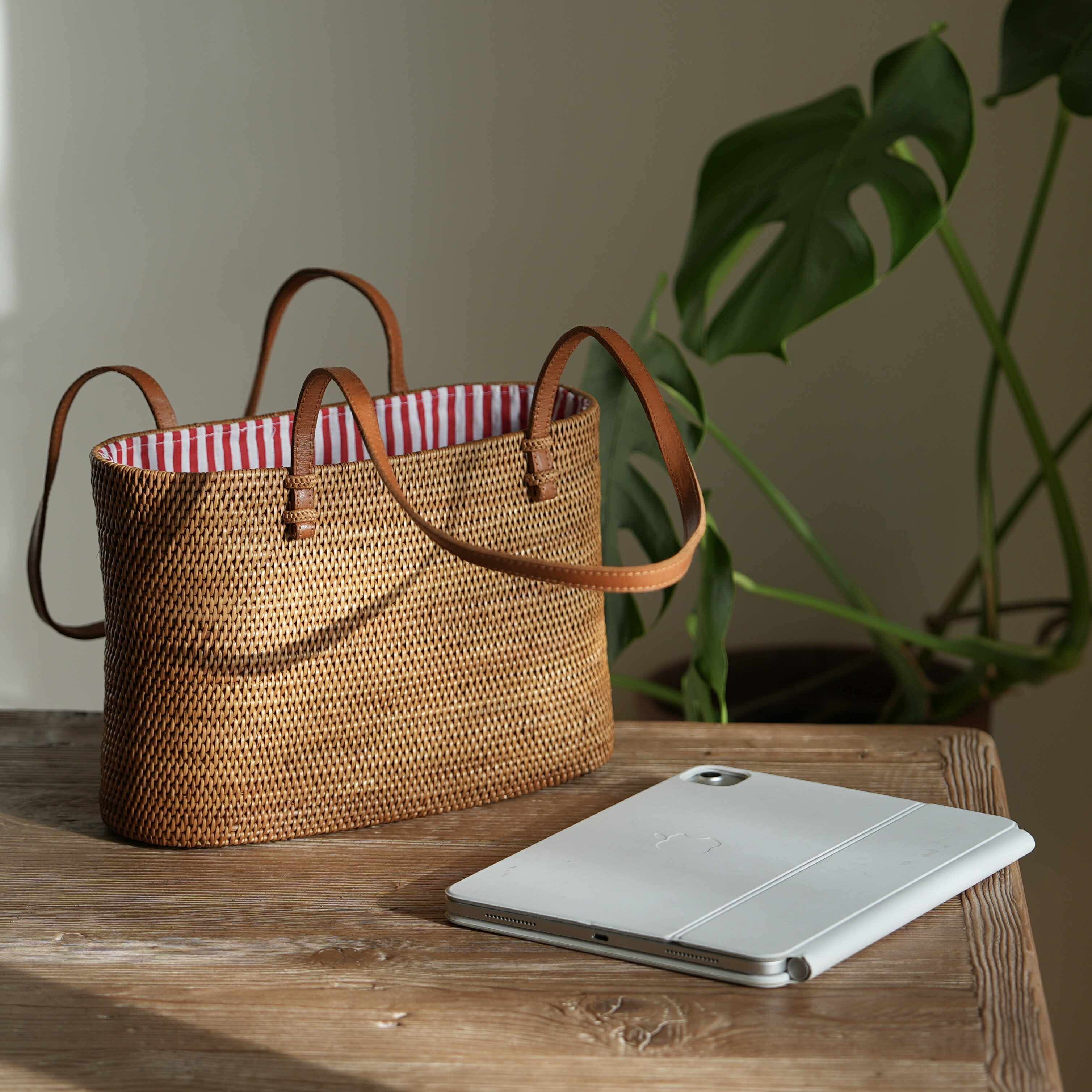 Bali Rattan Tote Bag - Small