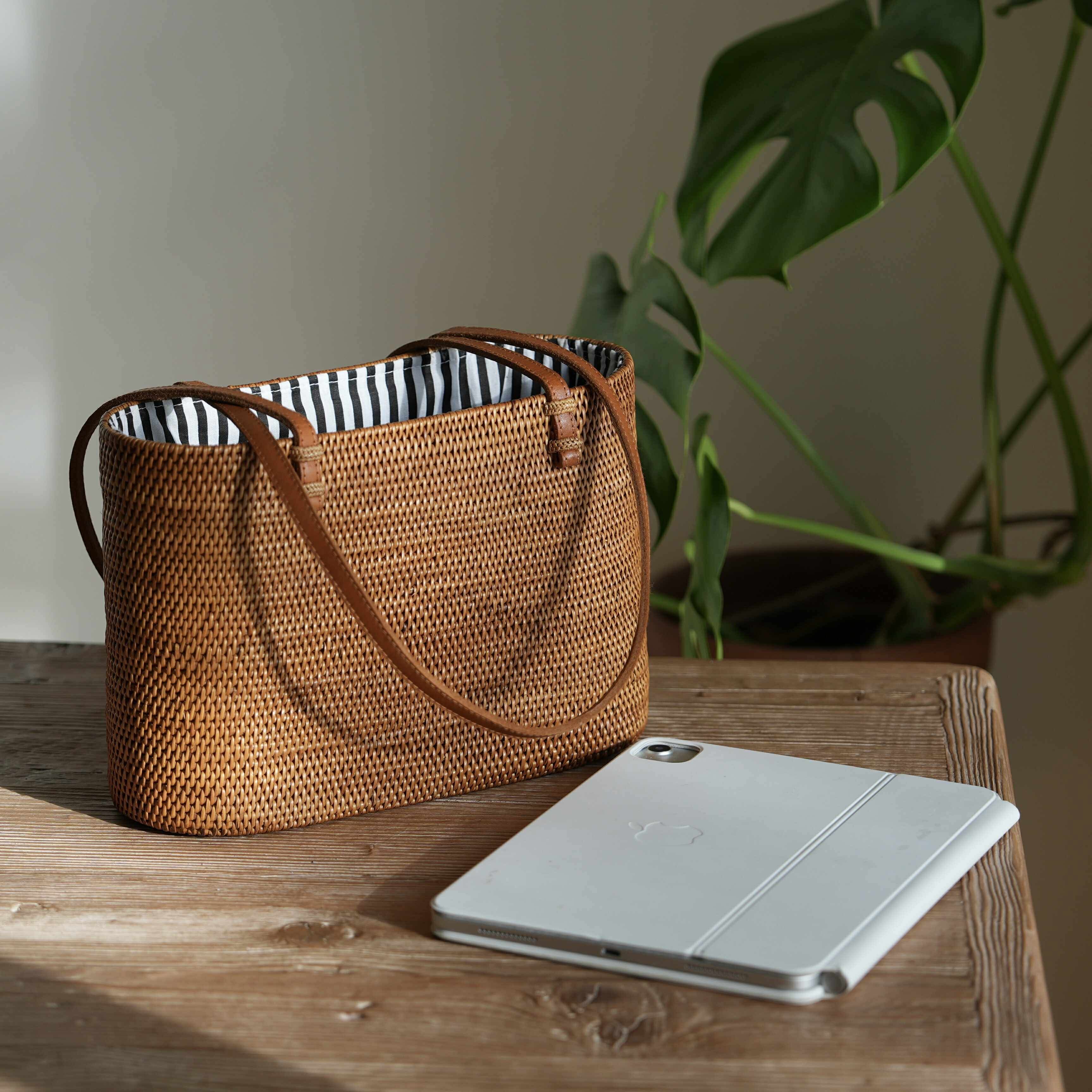 Bali Rattan Tote Bag - Small