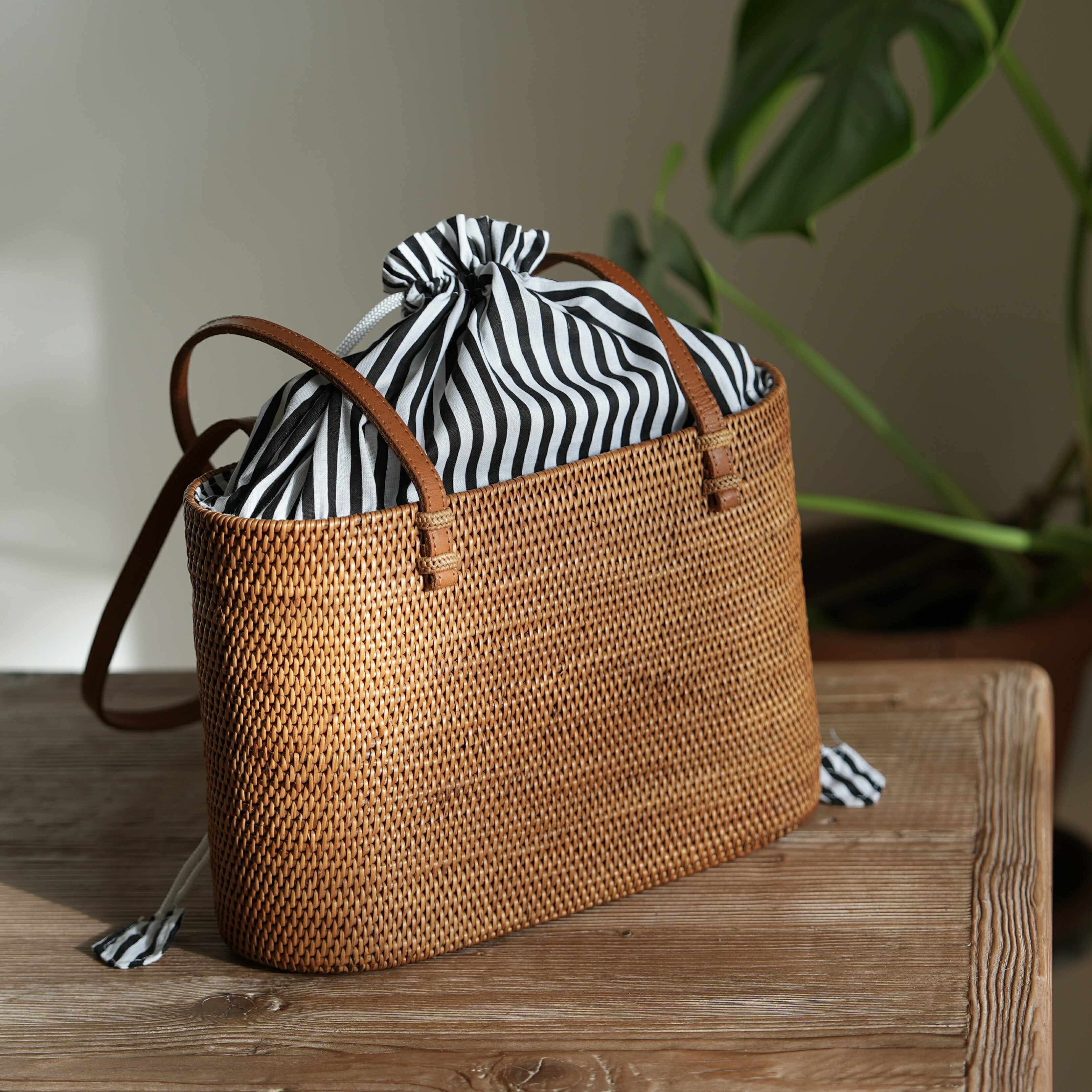 Bali Rattan Tote Bag - Small