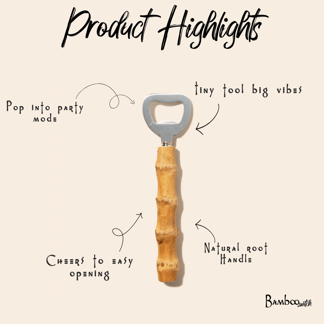 Bamboo Bottle Opener