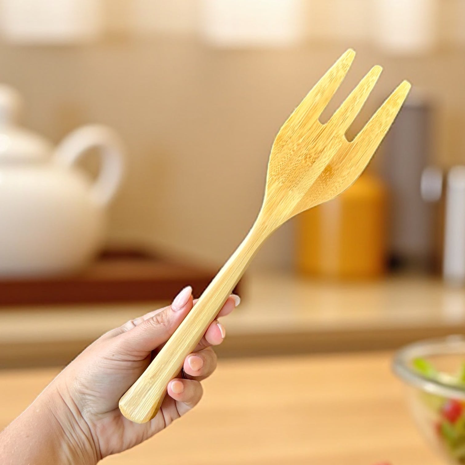 Bamboo Salad Serving Forks | Set of 2
